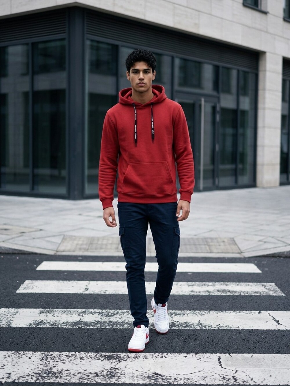 Edgar + Ash Unisex Red Hoodie. Size L